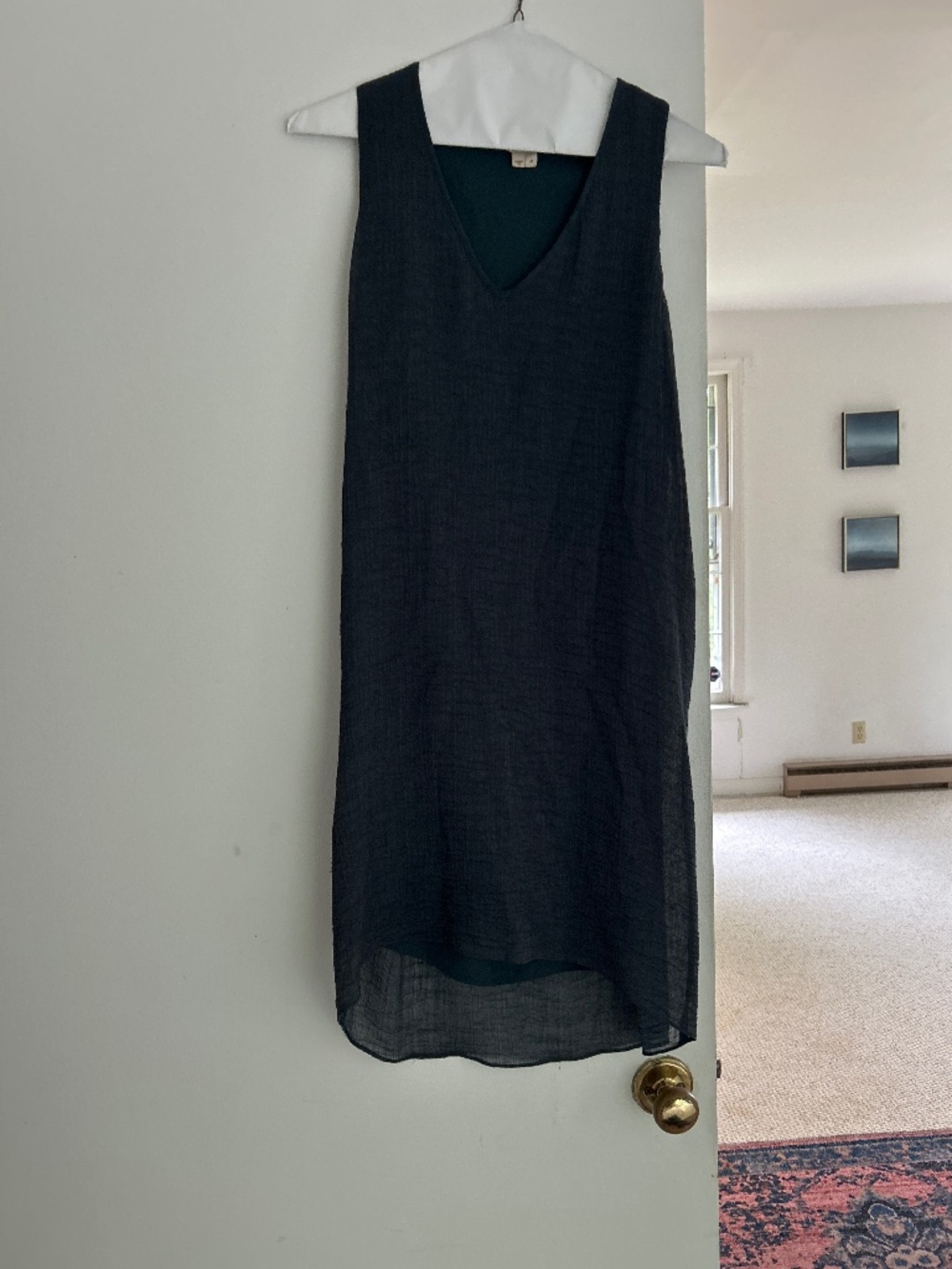 Helmut Lang blue green dress